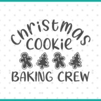 christmas cookie baking crew SVG cut file display