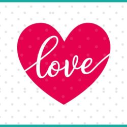 love heart SVG cut file display