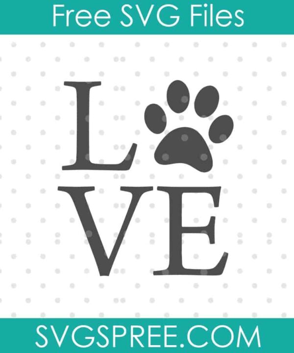 love paw block SVG cut file display
