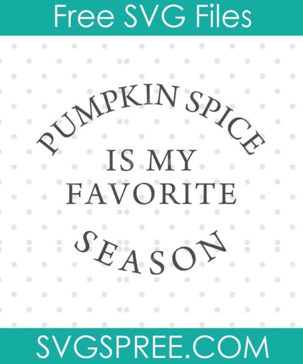 pumpkin spice is my favorite season SVG cut file display