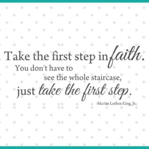 take the first step in faith SVG cut file display