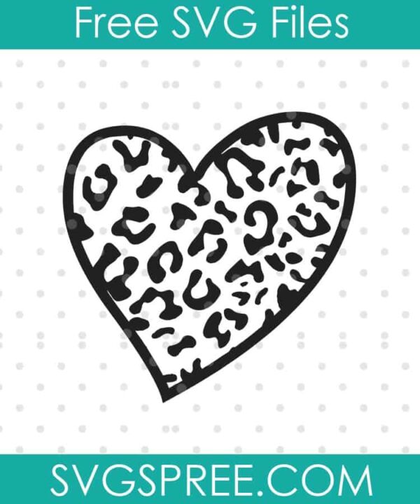 Leopard Heart SVG display