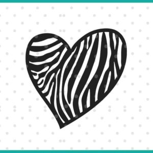 zebra heart svg display