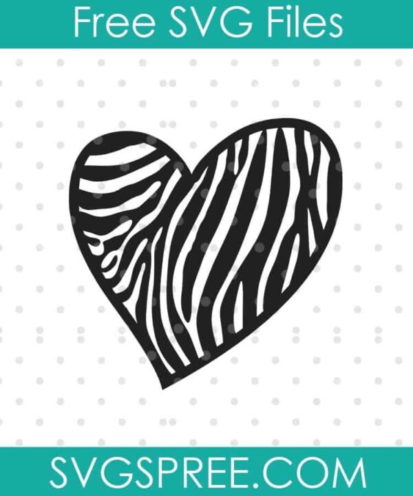 zebra heart svg display